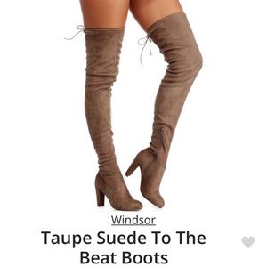 Windsor thigh high boots (taupe)